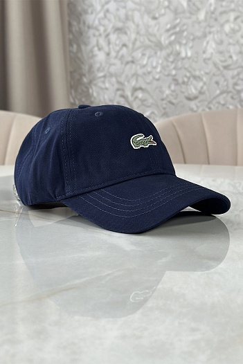 Бейсболка тёмно-синего цвета Lacoste logo-patch   