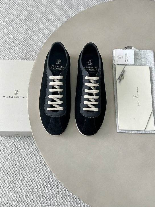 Замшевые кроссовки Brunello Cucinelli Premium - Black