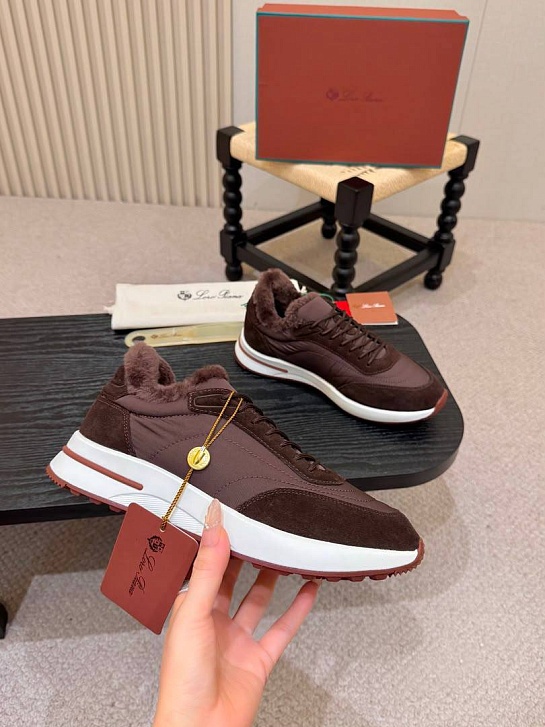 Кроссовки с мехом Loro Piana Week End Walk Evo premium