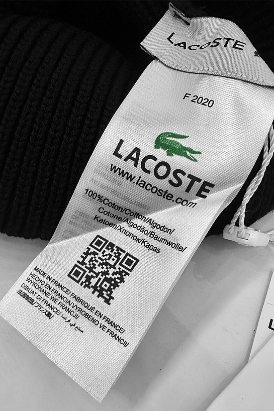 Шапка чёрного цвета Lacoste logo-embroidered