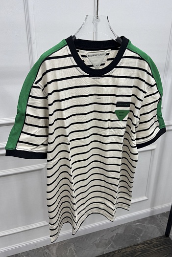 Оверсайз футболка Bottega Veneta - Beige / Green   