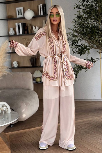 Женский розовый костюм Zimmermann premium   