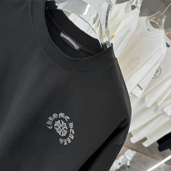 Чёрная оверсайз футболка Chrome Hearts Premium