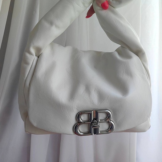 Женская сумка Balenciaga Monaco 25x20 см - White   