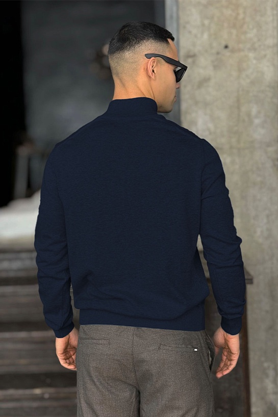 Мужской джемпер Hugo Boss quarter zip - Navy