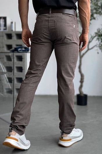 Мужские джинсы Canali regular fit - Brown   