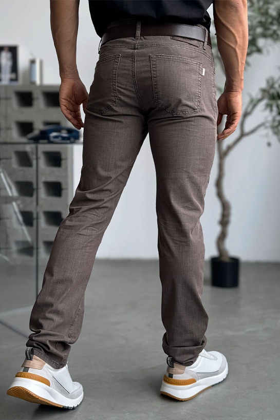 Мужские джинсы Canali regular fit - Brown