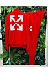 Мужские красные штаны Off-White Arrow logo-print