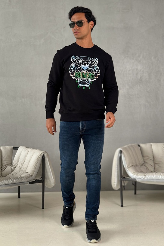 Свитшот чёрного цвета Kenzo Gradient Tiger