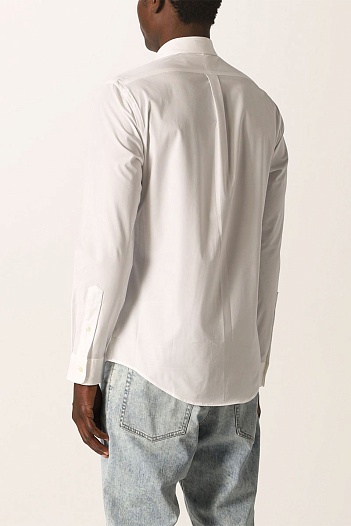 Белая рубашка Polo Ralph Lauren logo-embroidered   