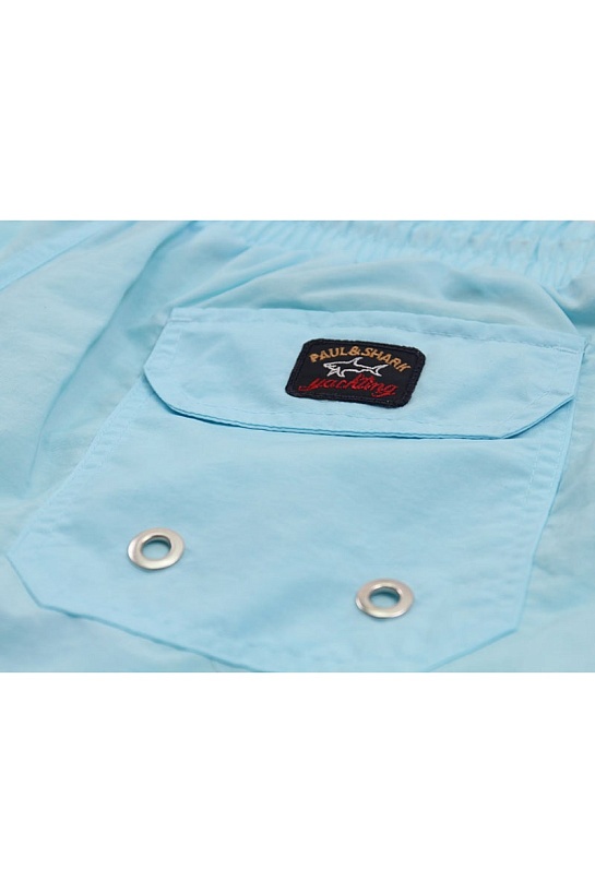 Шорты голубого цвета Paul & Shark logo-patch