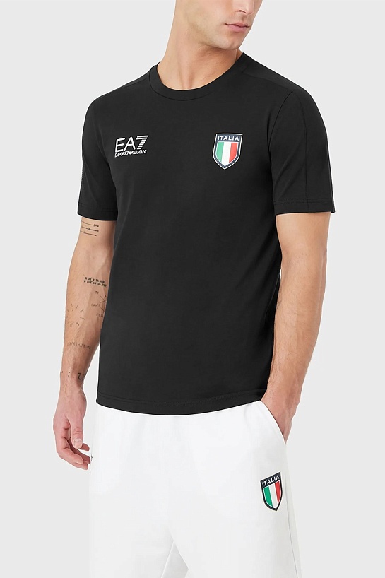 Чёрная футболка Emporio Armani 7 Team Italia