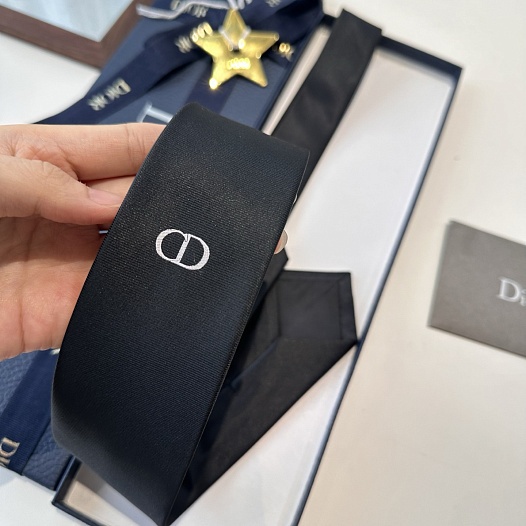 Галстук Dior logo-embroidered premium - Black   