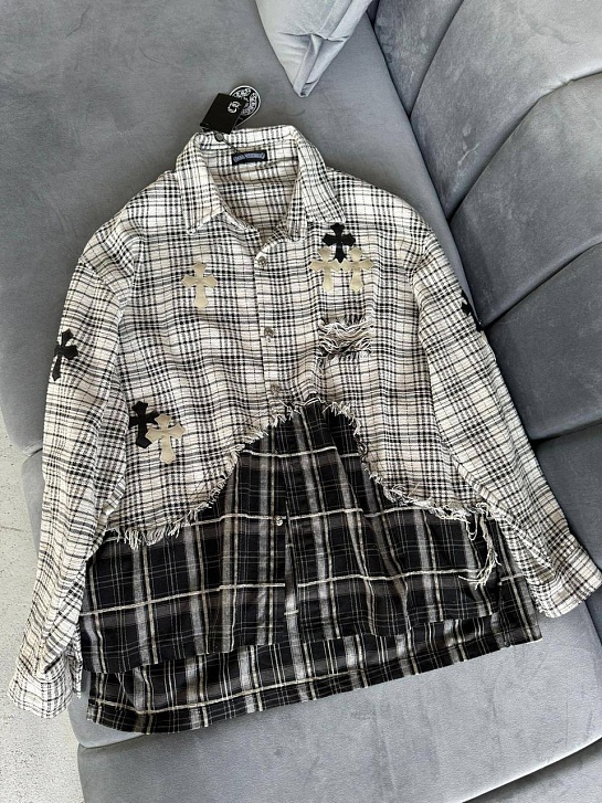 Женская рубашка в клетку Chrome Hearts