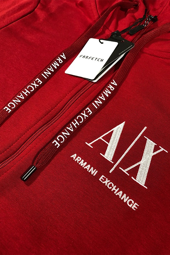Мужской красно-чёрный костюм Armani Exchange