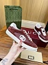 Женские замшевые кеды Gucci Premium - Burgundy