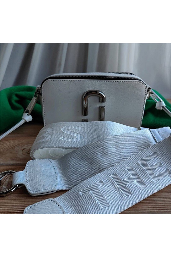 Кожаная сумка Marc Jacobs Snapshot 19x11 см - White