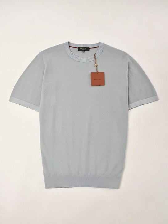 Мужская светло-серая футболка Loro Piana premium