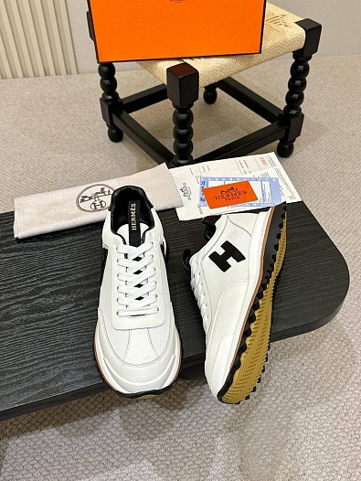 Мужские комбинированные кроссовки Hermes   