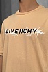 Бежевая оверсайз футболка Givenchy Barbed Wire-print