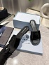 Женские кожаные шлёпанцы Prada Premium - Black