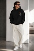 Оверсайз худи Balenciaga Paris Olympics Flame embroidered-logo