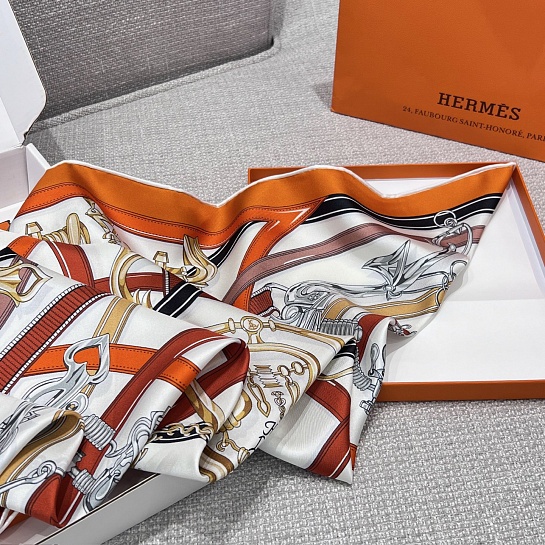 Платок Hermes Harnais Legendaire premium 87x88 см