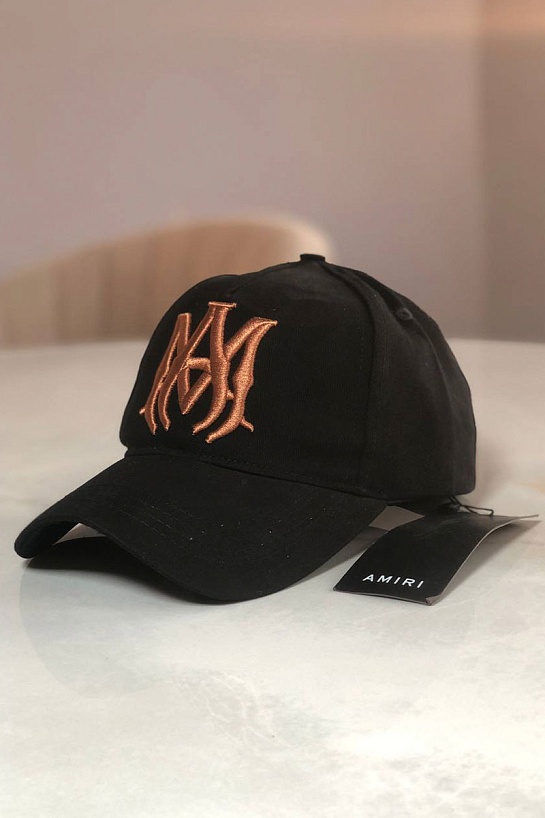 Мужская чёрная бейсболка Amiri
