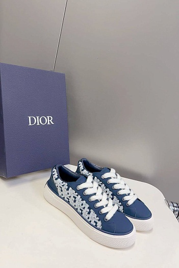 Женские комбинированные кроссовки Dior - Blue   