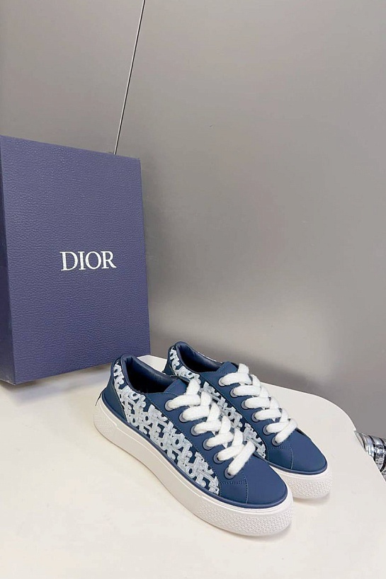 Женские комбинированные кроссовки Dior - Blue