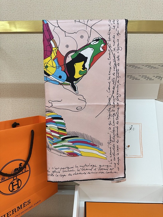 Платок Hermes Harnais Le Pegase premium 87x88 см