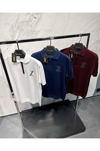 Мужское поло Zilli чёрного цвета   