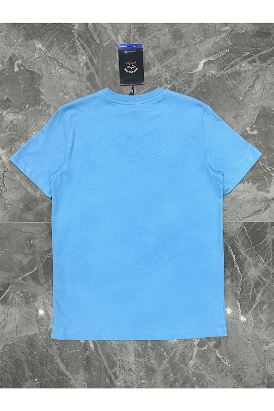 Футболка голубого цвета Paul & Shark logo-patch