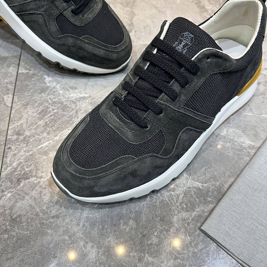 Мужские комбинированные кроссовки Brunello Cucinelli   