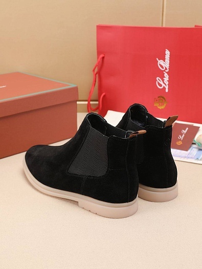 Замшевые ботинки с мехом Loro Piana   