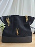 Замшевая чёрная сумка Yves Saint Laurent 38x34 см