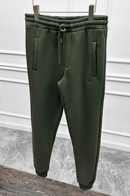 Штаны на флисе Hugo Boss зелёного цвета