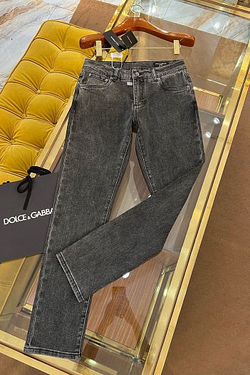 Мужские чёрные джинсы Dolce & Gabbana slim fit   