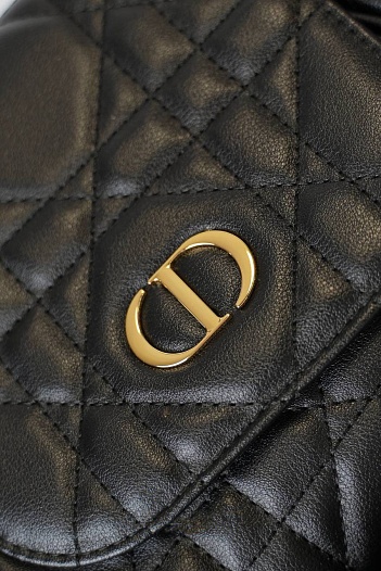 Кожаный рюкзак Dior Caro 26x25 см - Black   