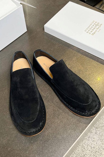 Замшевые женские лоферы Maison Margiela Premium - Balck   