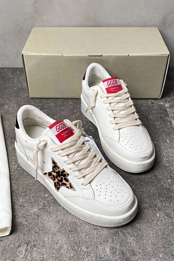 Женские кожаные кроссовки Golden Goose Super-Star premium   