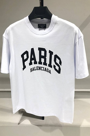 Оверсайз футболка Balenciaga Paris - White   