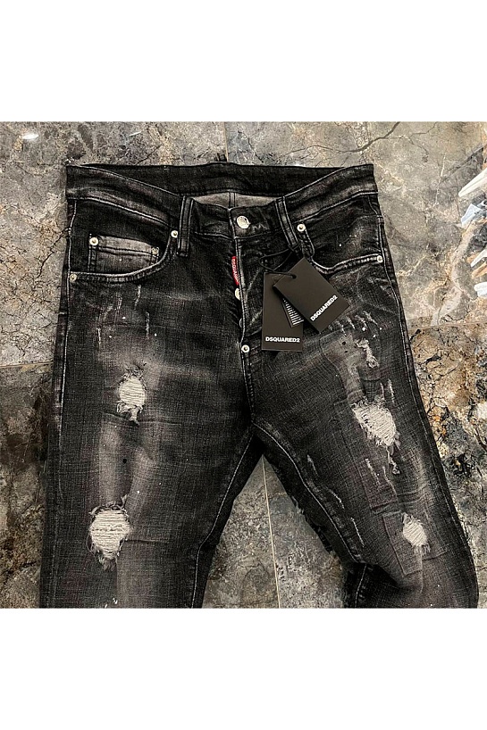 Мужские чёрные джинсы Dsquared2