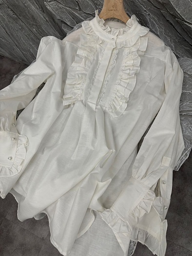 Женская белая рубашка Valentino   