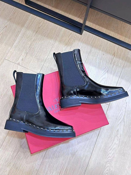 Женские кожаные сапоги Valentino premium