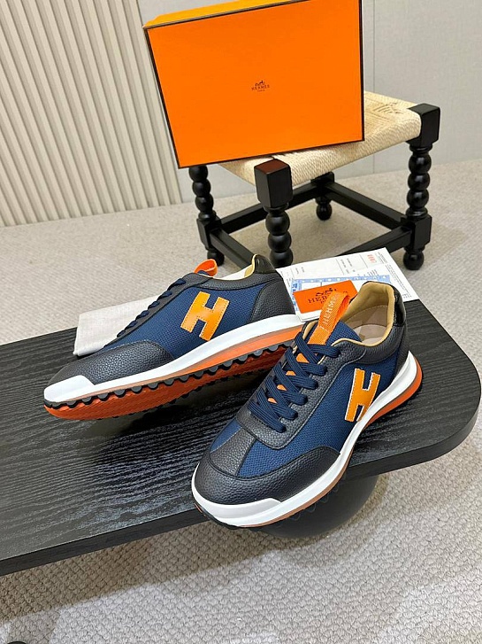 Мужские комбинированные кроссовки Hermes