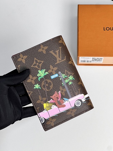 Кожаная обложка для паспорта Louis Vuitton Premium 10x14x2.5 см   