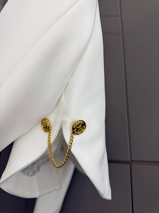 Женский укороченный пиджак Louis Vuitton premium - White