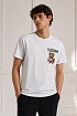 Мужская белая футболка Moschino Teddy Bear