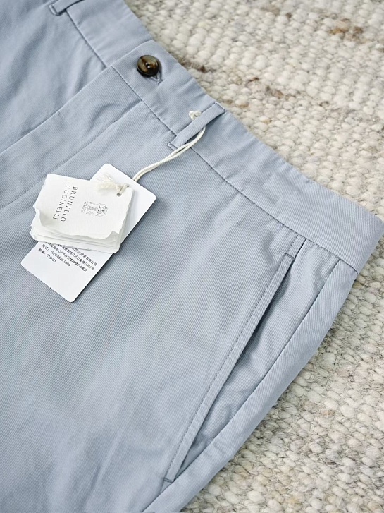 Мужские голубые шорты Brunello Cucinelli premium